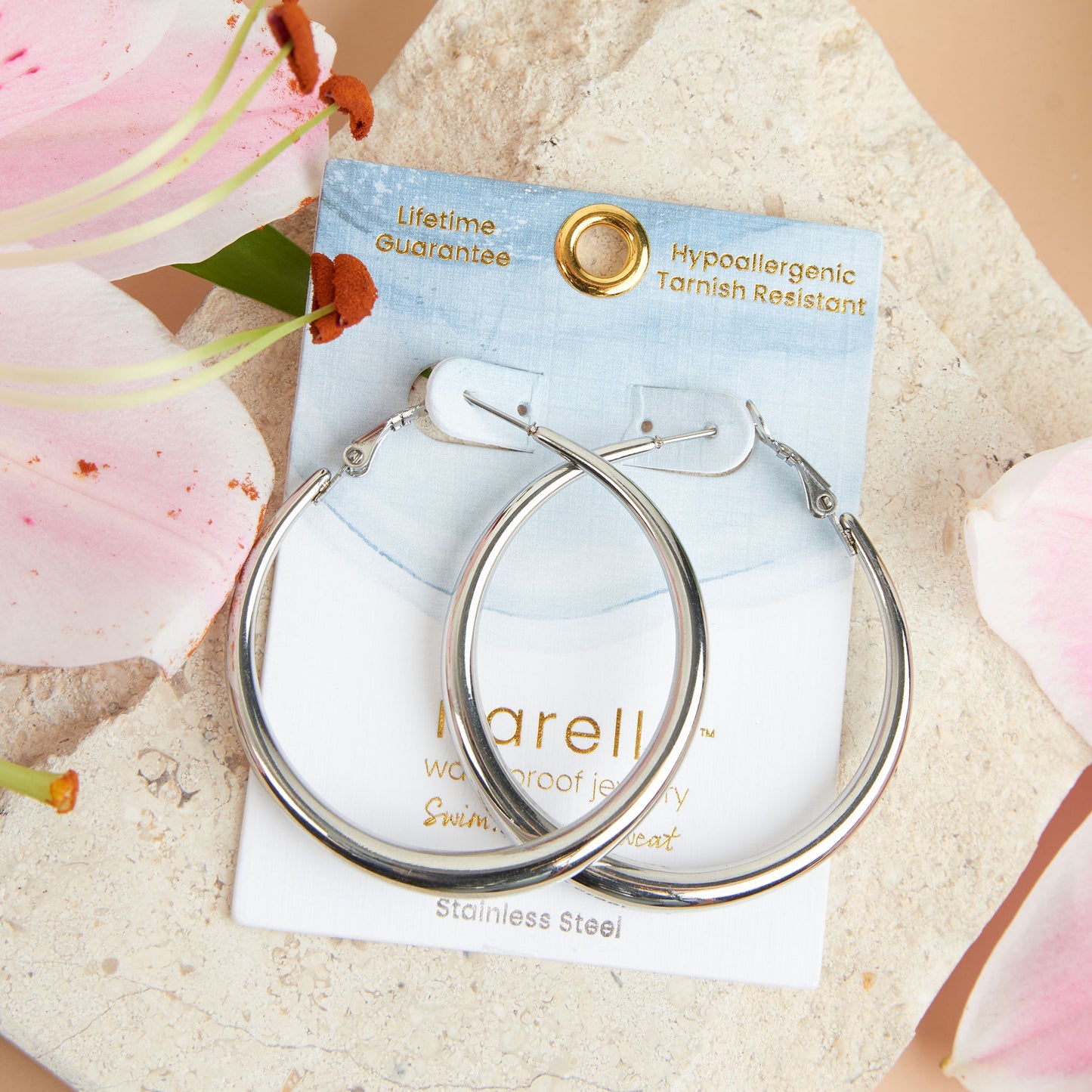 Narelle Waterproof Chunky Hoop Earrings