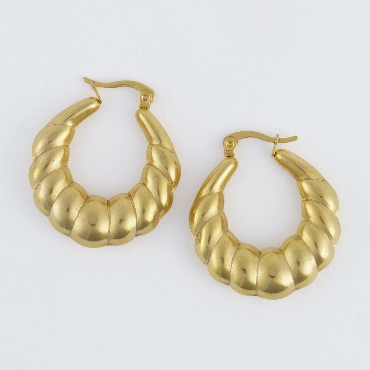 Narelle Waterproof Twisted Chunky Hoop Earrings