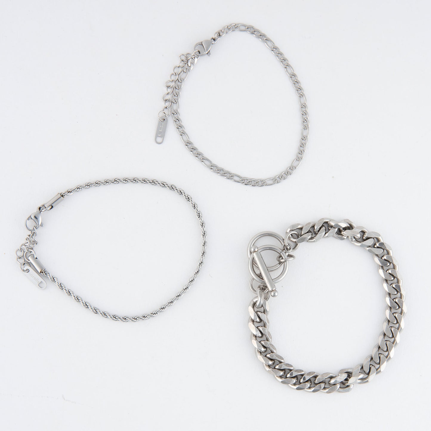 Narelle Waterproof Figaro Chain Bracelet Set