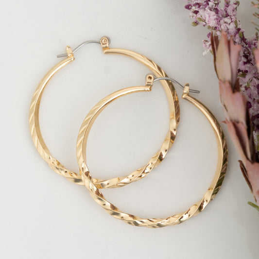 Twisted Hoop Earrings