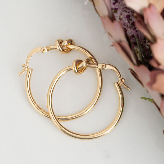 Knotted Hoop Earrings