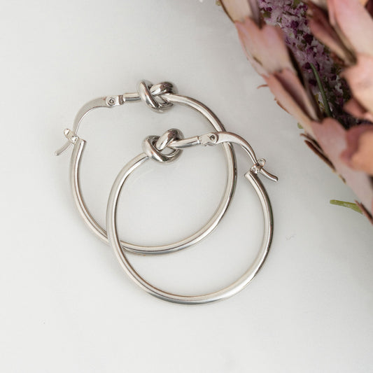 Knotted Hoop Earrings