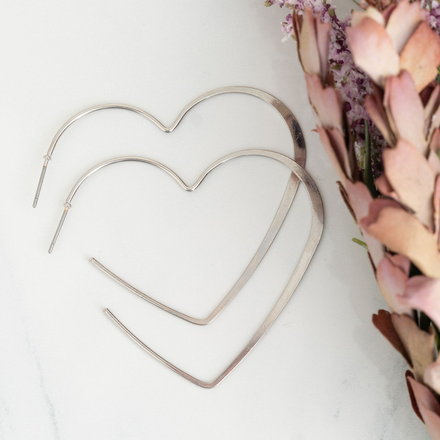 Heart Hoop Earrings