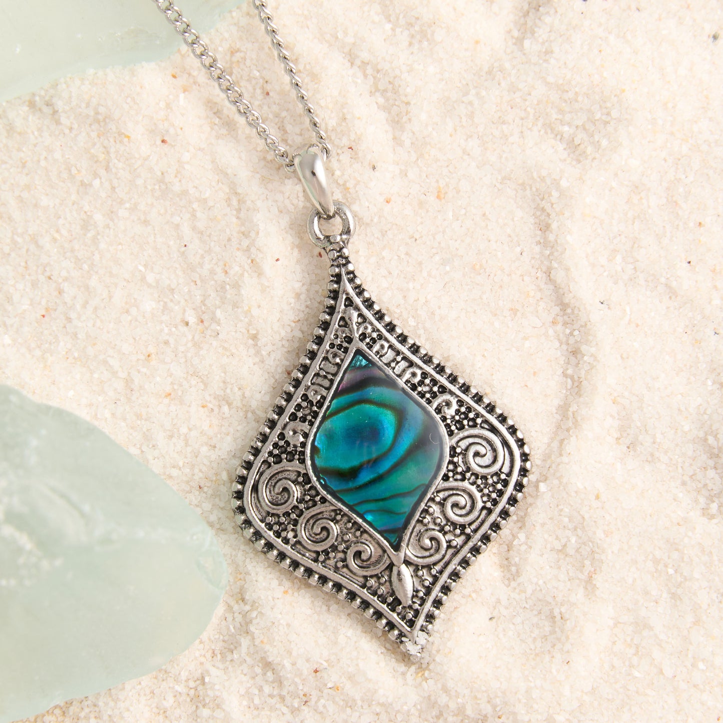 Abalone Dainty Pendant Necklace