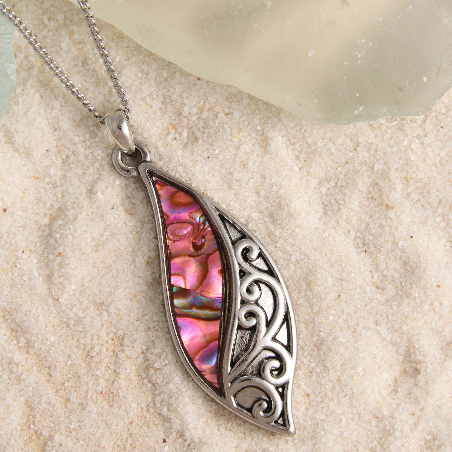 Abalone Dainty Pendant Necklace