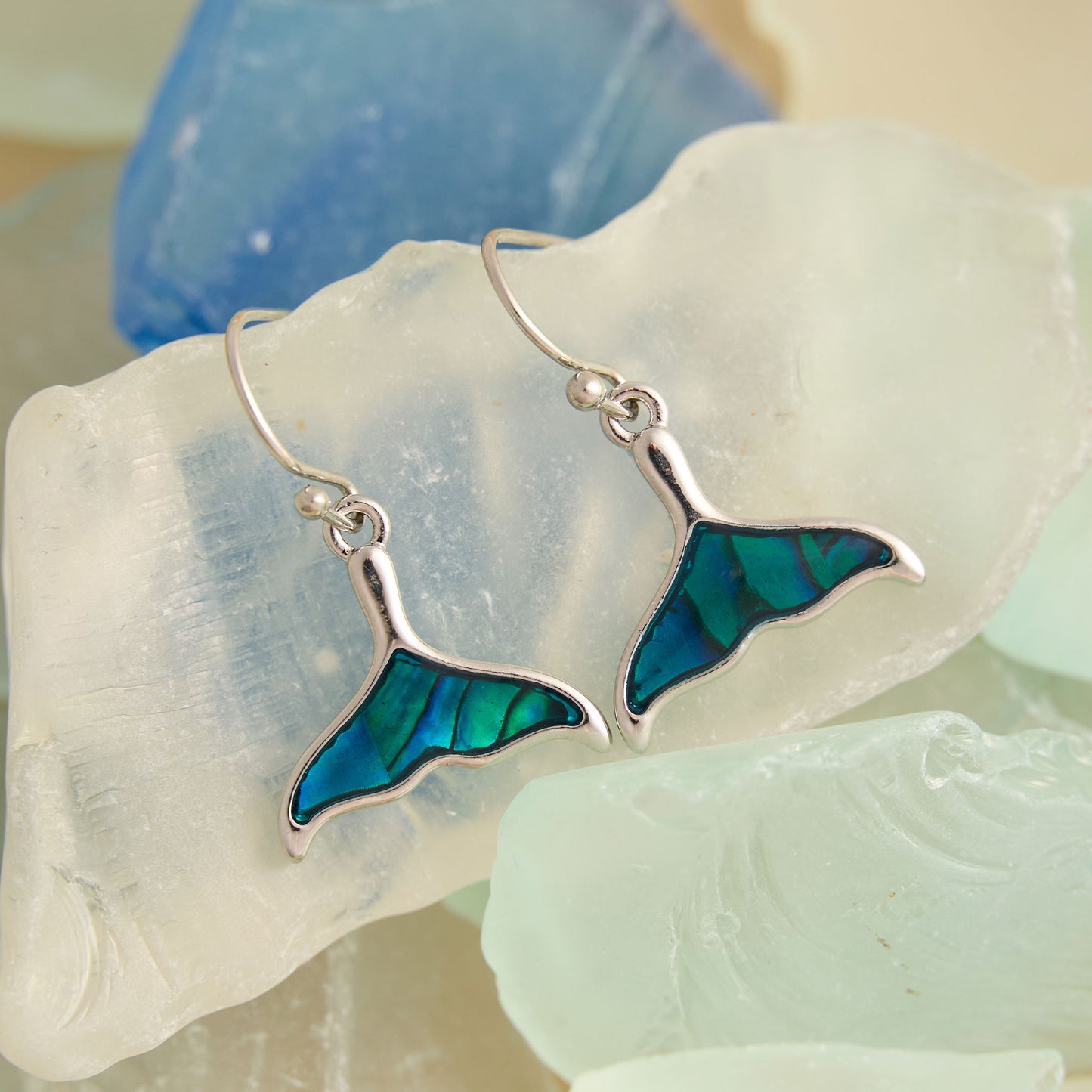 Abalone Icon Drop Earrings