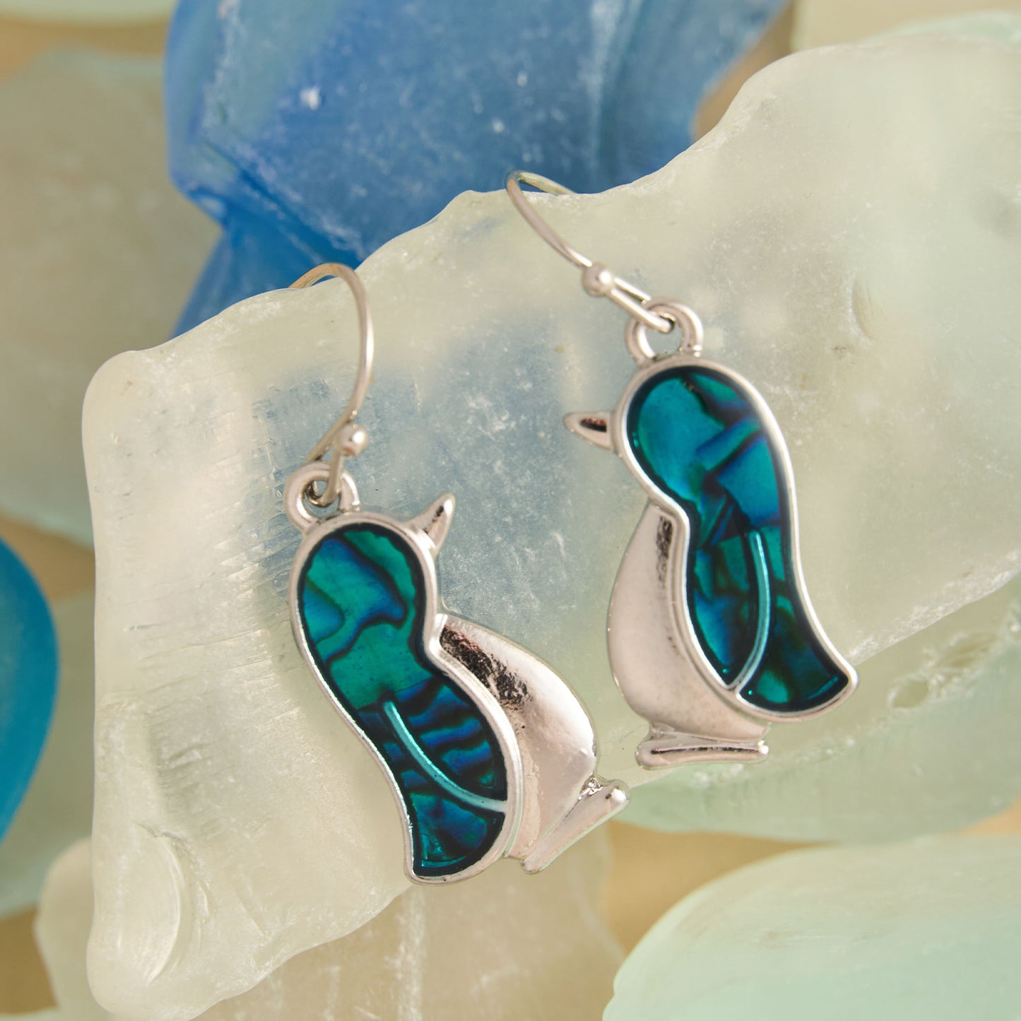 Abalone Icon Drop Earrings