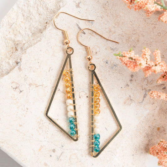 Aurelia Triangle Seed Bead Earrings