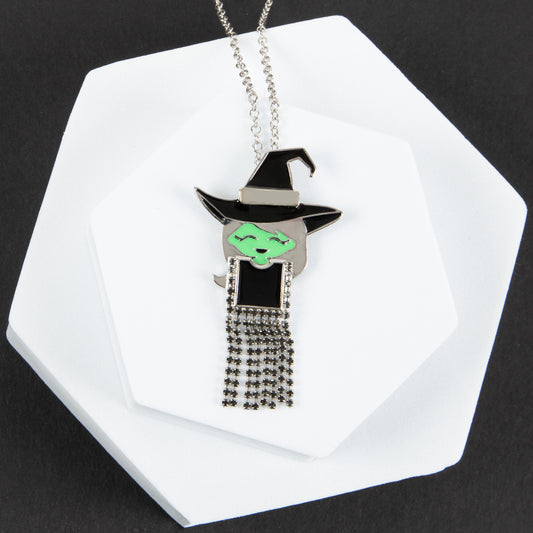 Halloween Sabrina Witch Pendant Necklace