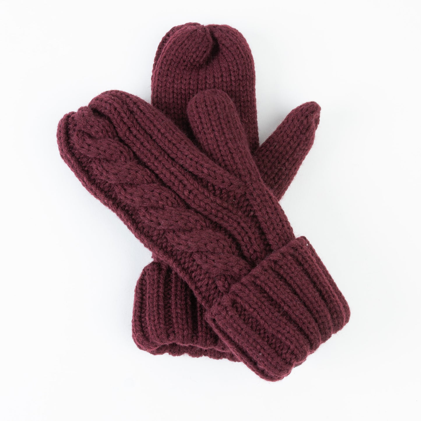 Sierra Cable Knit Fleece Lined Mitten