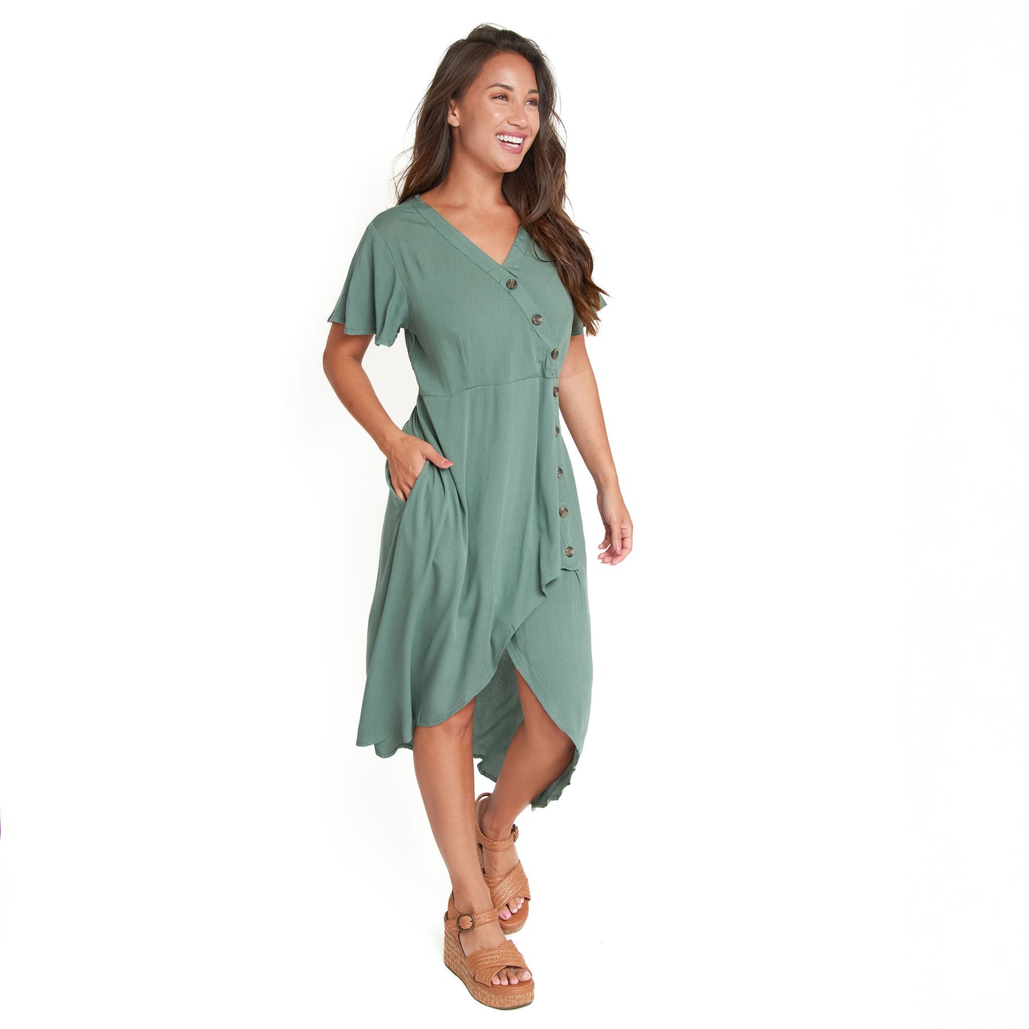 Ayanna V-Neck Short Sleeve Dress