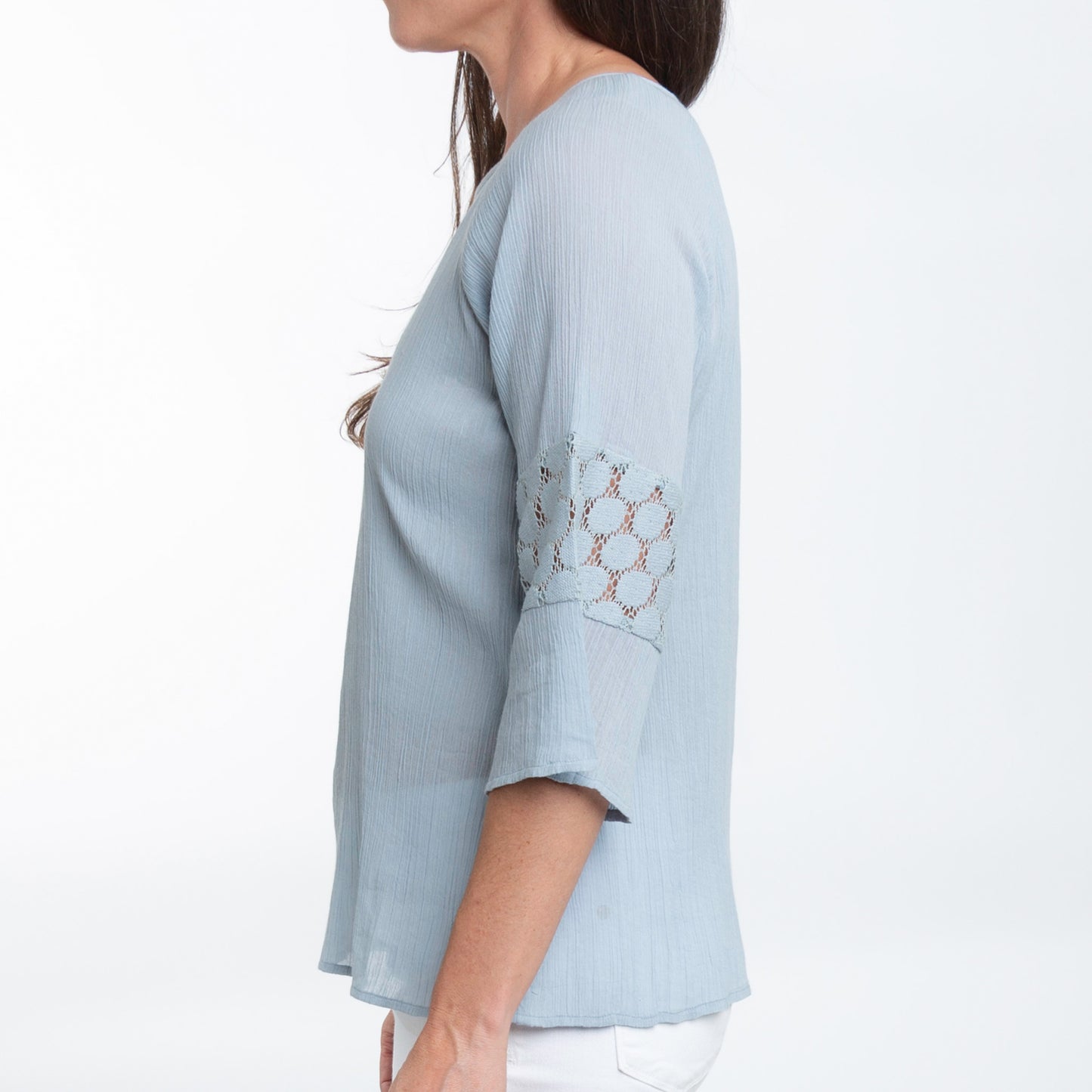 Skylah Celestial Blue Raglan Sleeve Blouse