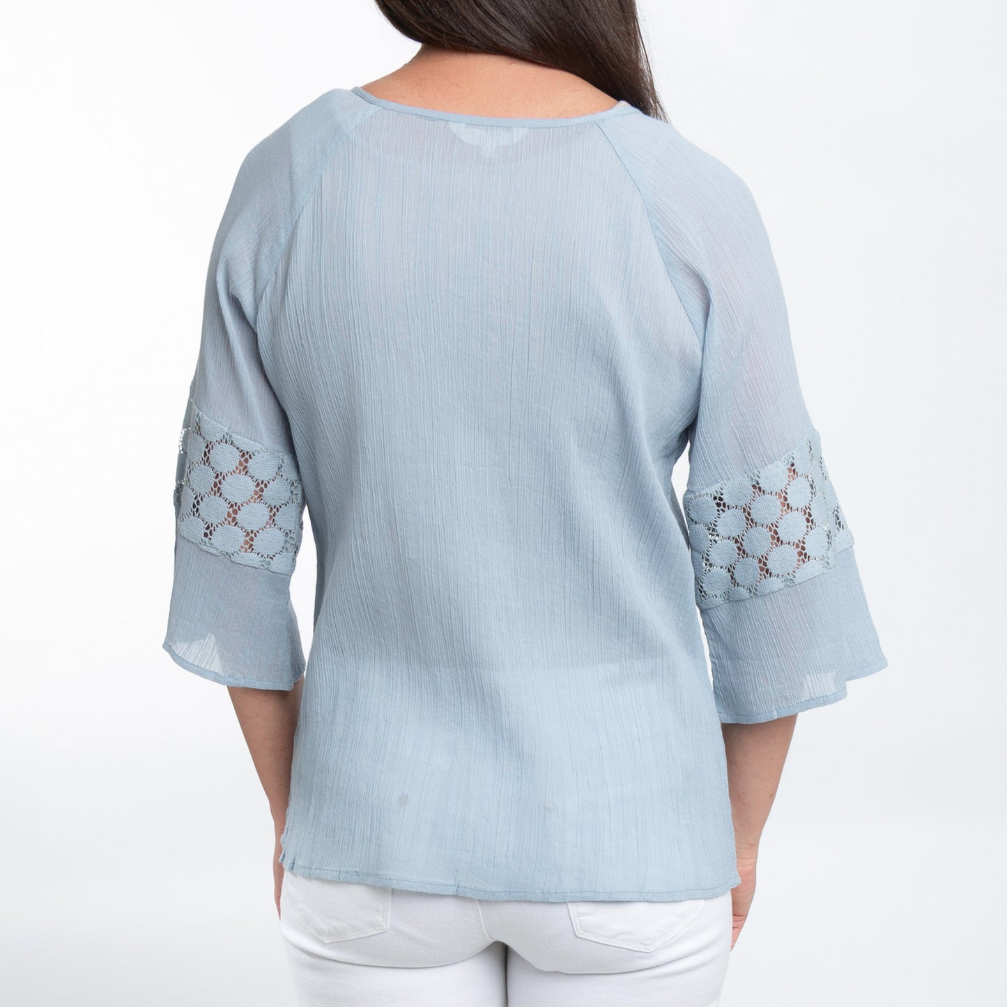 Skylah Celestial Blue Raglan Sleeve Blouse