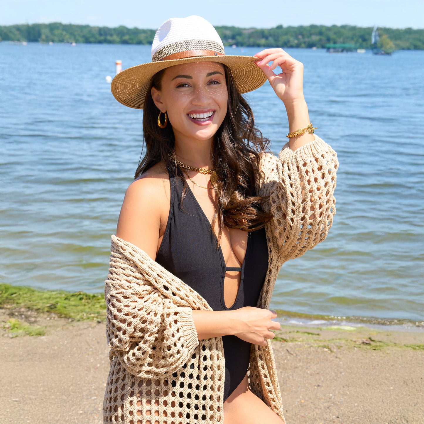 Enya Long Sleeve Open Crochet Boho Cardigan