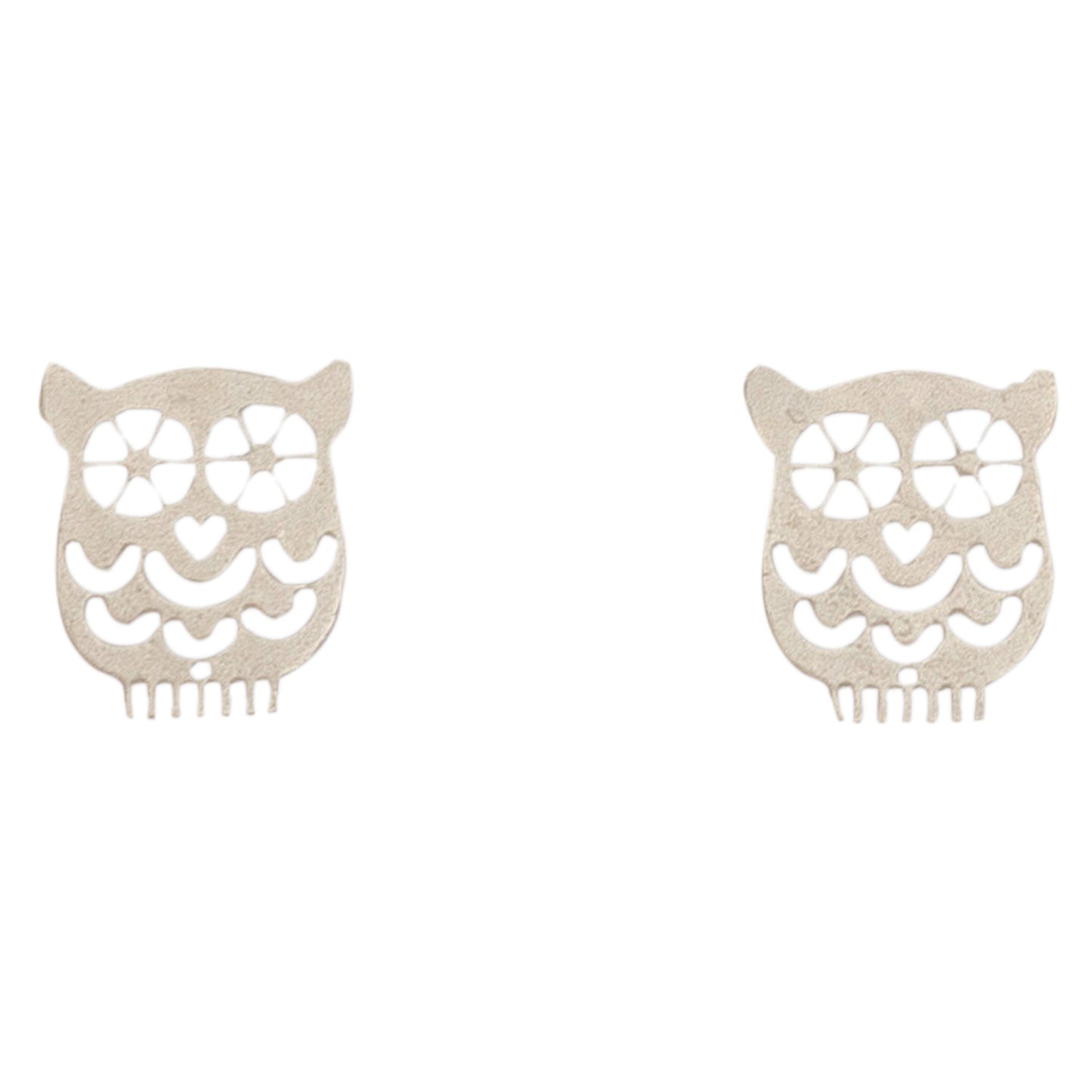 Stud Buds Cutout Owl-Sil