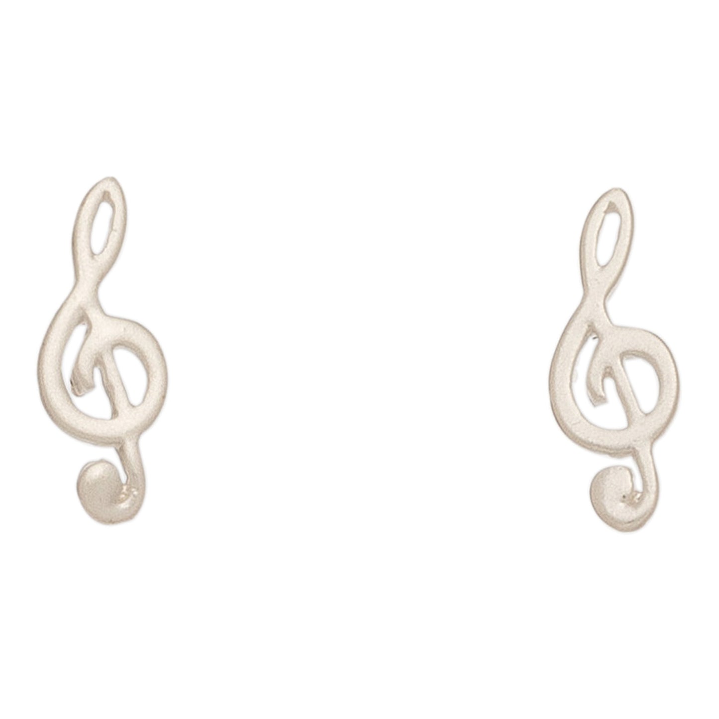 Stud Buds Treble Clef-Sil