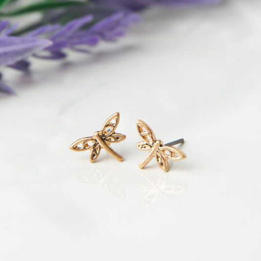 Dragonfly Stud Bud Earrings