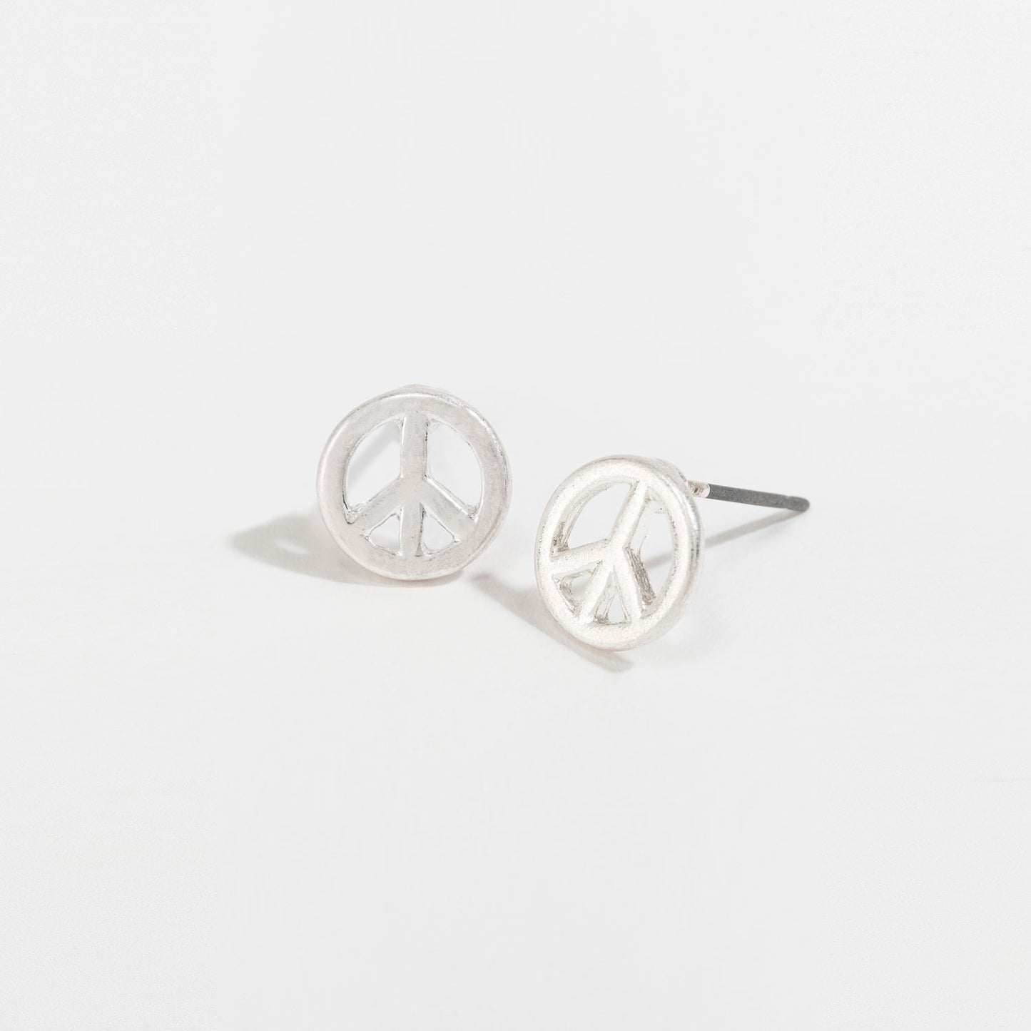 Stud Buds Peace Sign-Sil