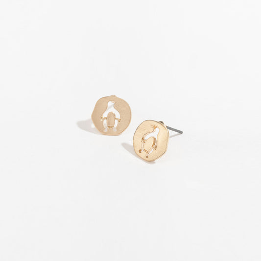 Penguin Gold Stud Buds Earrings