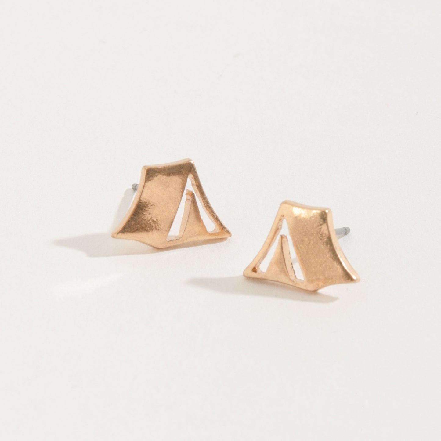 Tent Gold Stud Buds Earrings