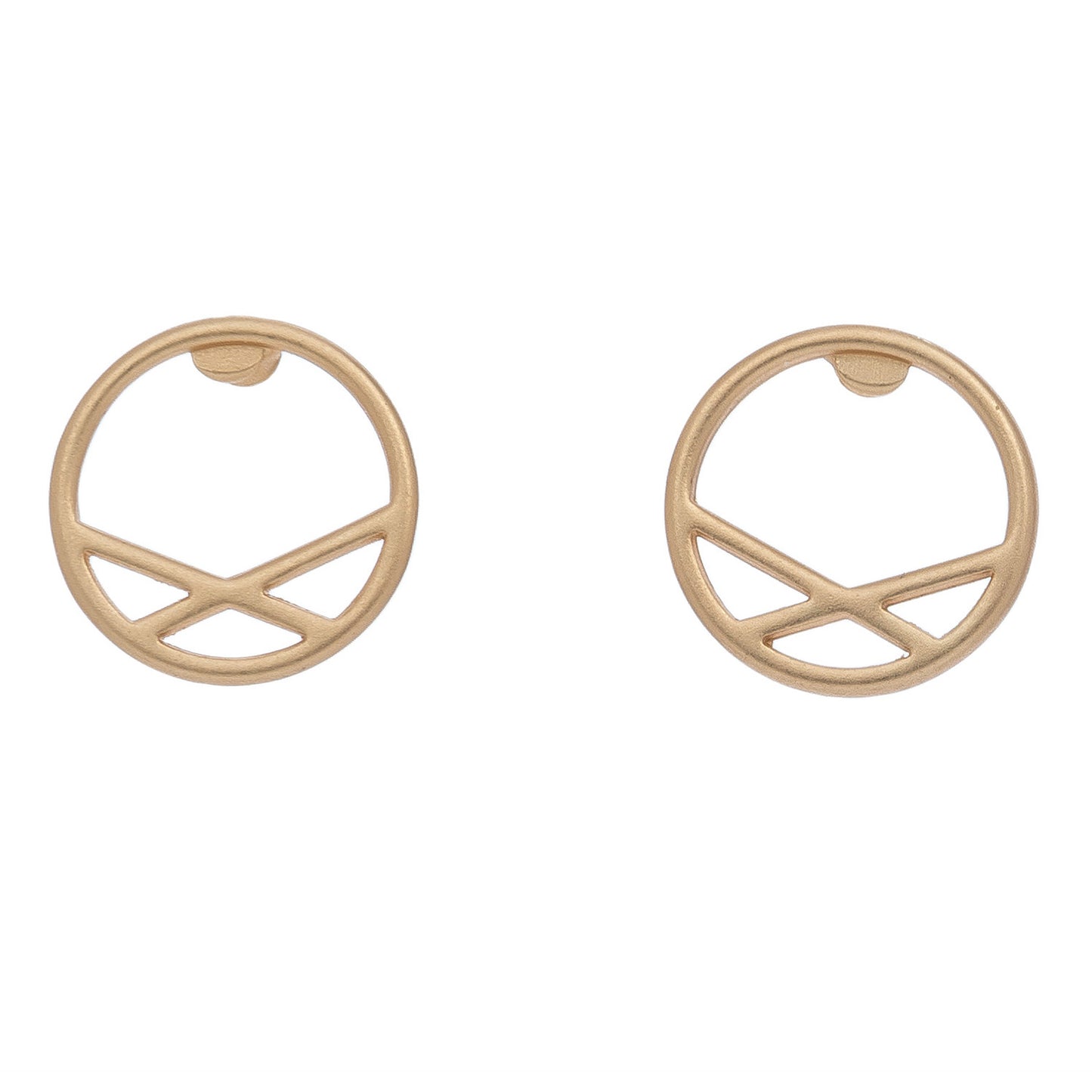 Circle Gold Stud Buds Earrings