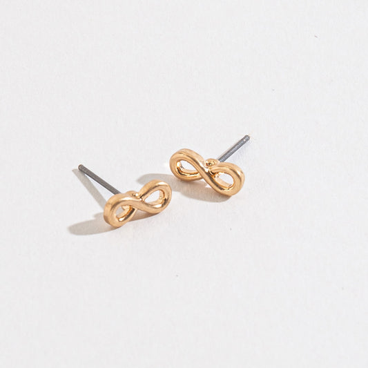 Infinity Sign Gold Stud Buds Earrings