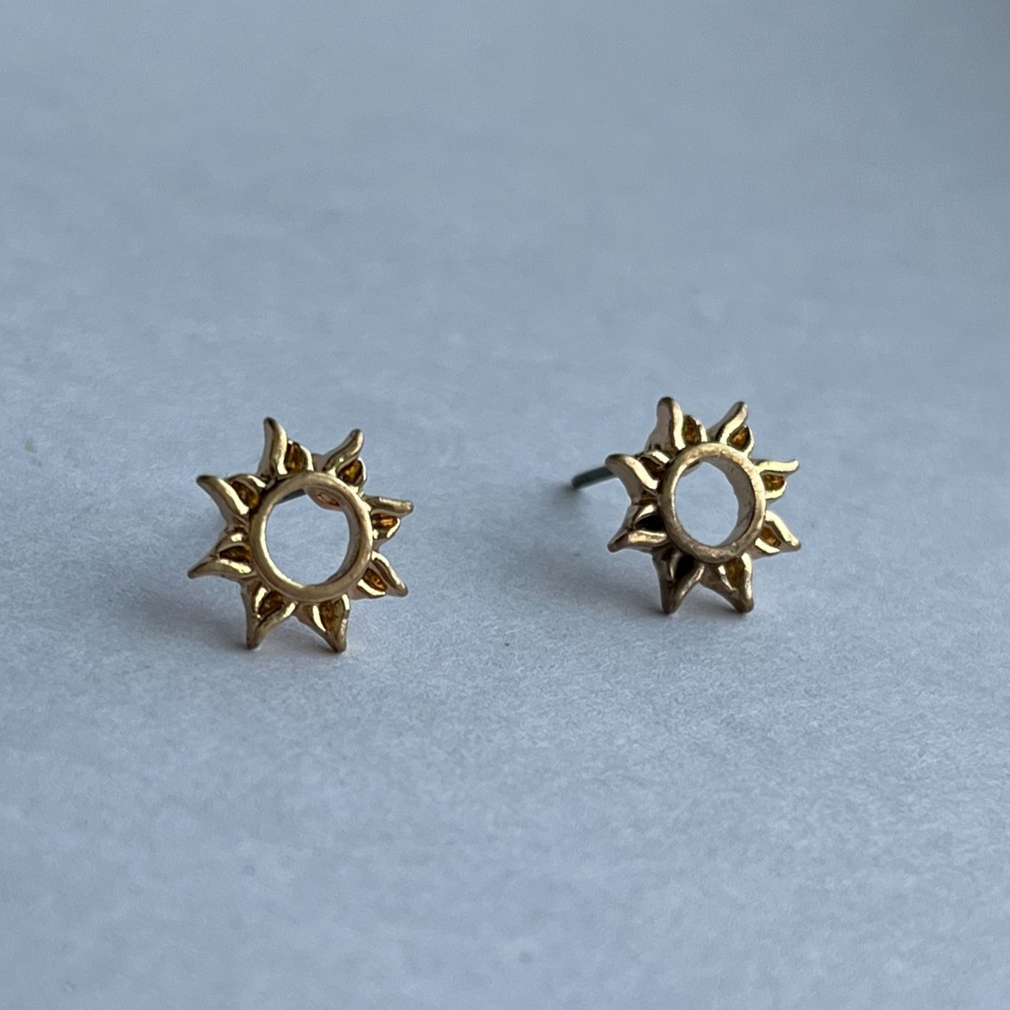 Sun Gold Stud Bud Earrings