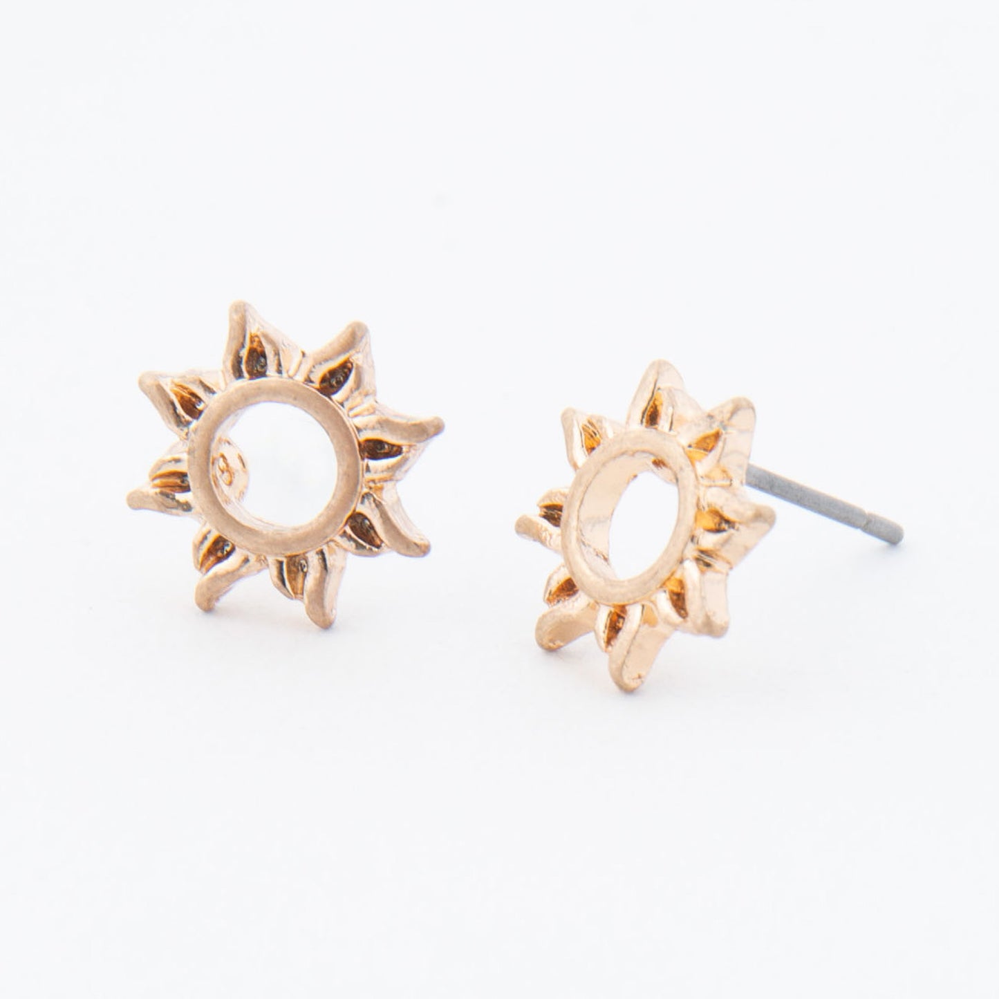 Sun Gold Stud Bud Earrings