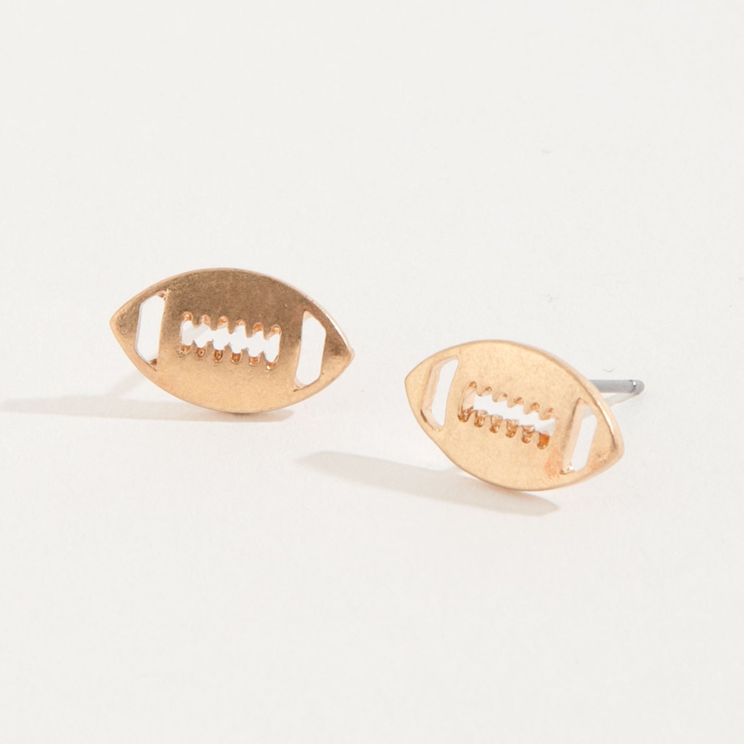 Football Gold Stud Buds Earrings