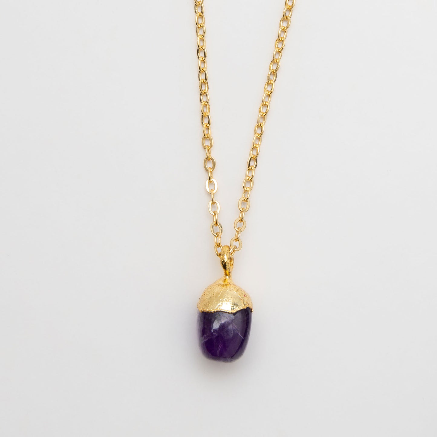 Harlowe 18k Gold Genuine Amethyst Pendant Necklace