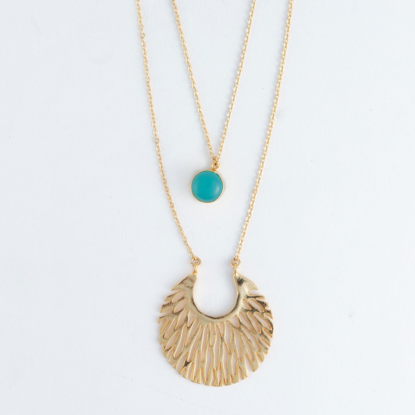 Ari 18k Gold Layered Reef Pendant Necklace