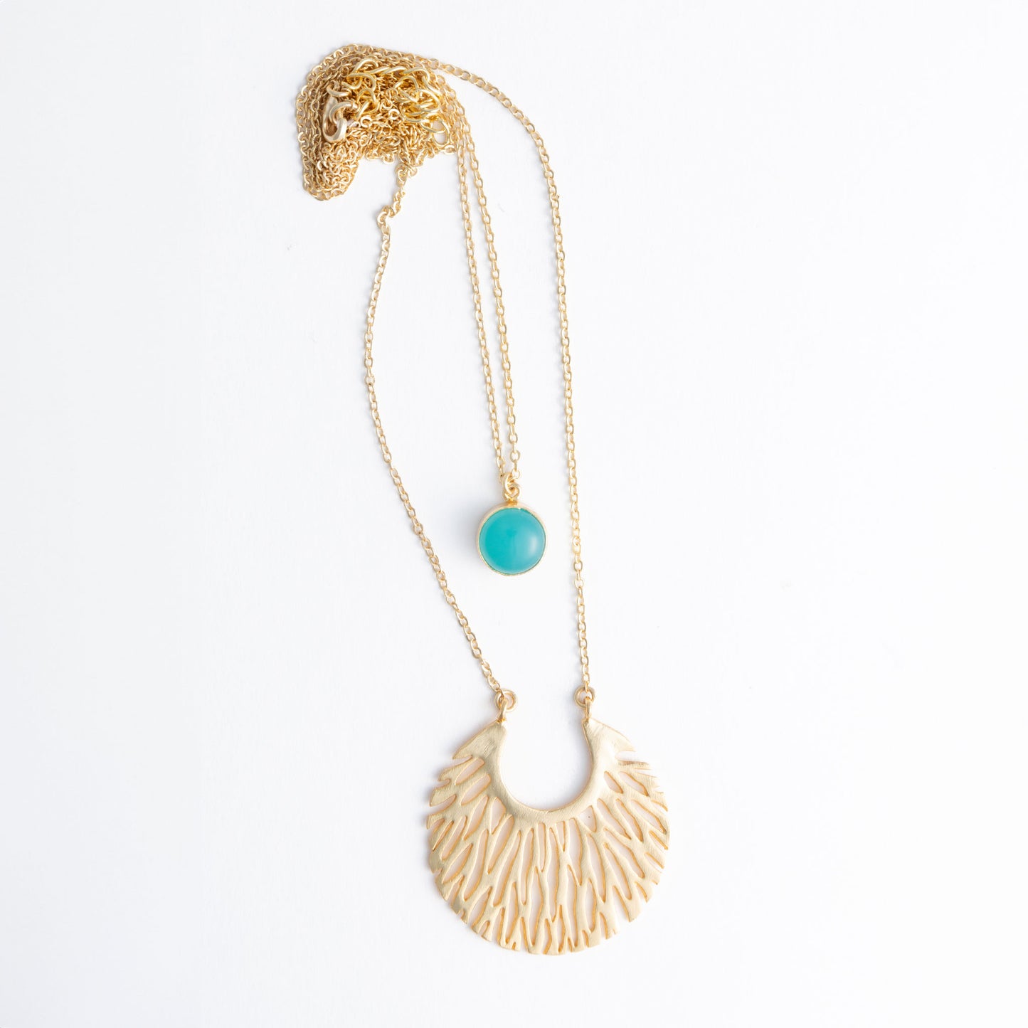 Ari 18k Gold Layered Reef Pendant Necklace