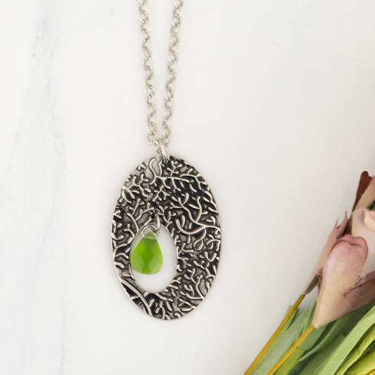 Blyss Oval Pendant Necklace