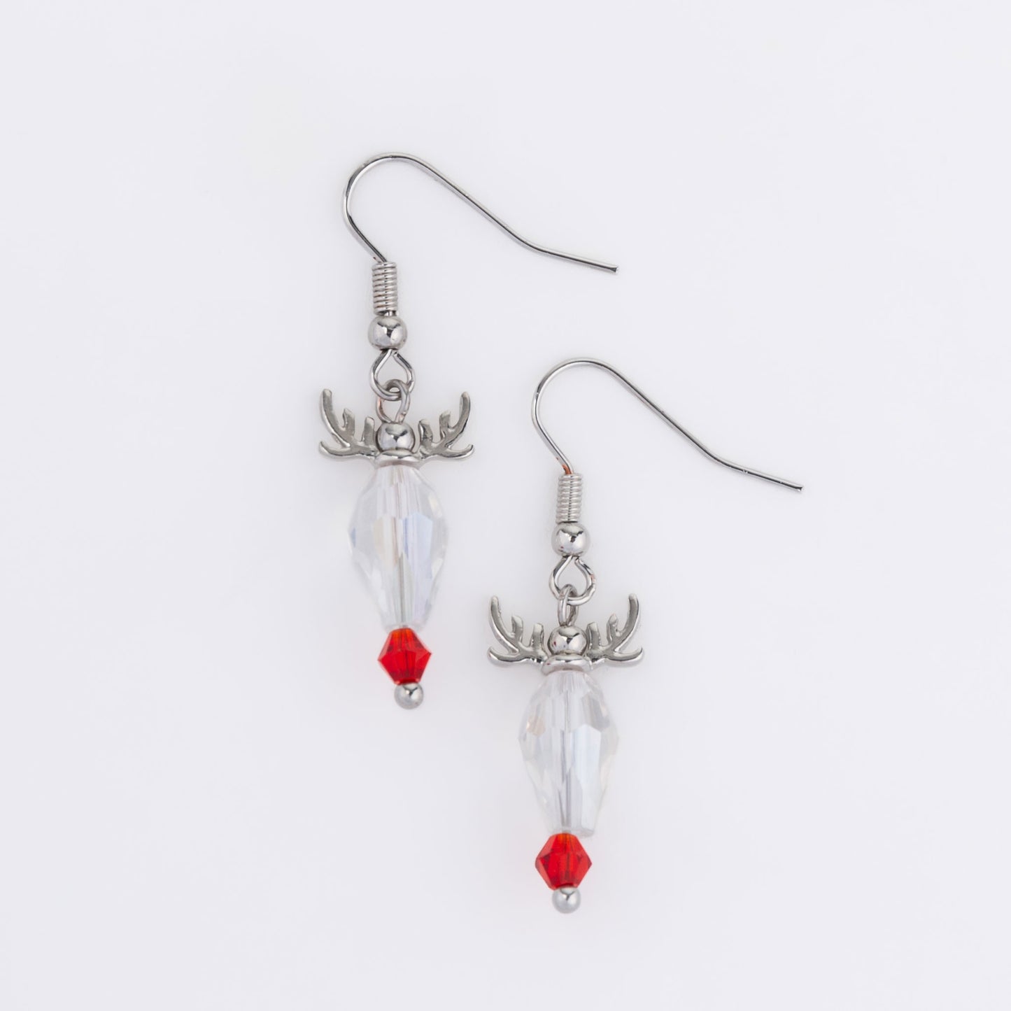 Holiday Beaded Reindeer Earrings