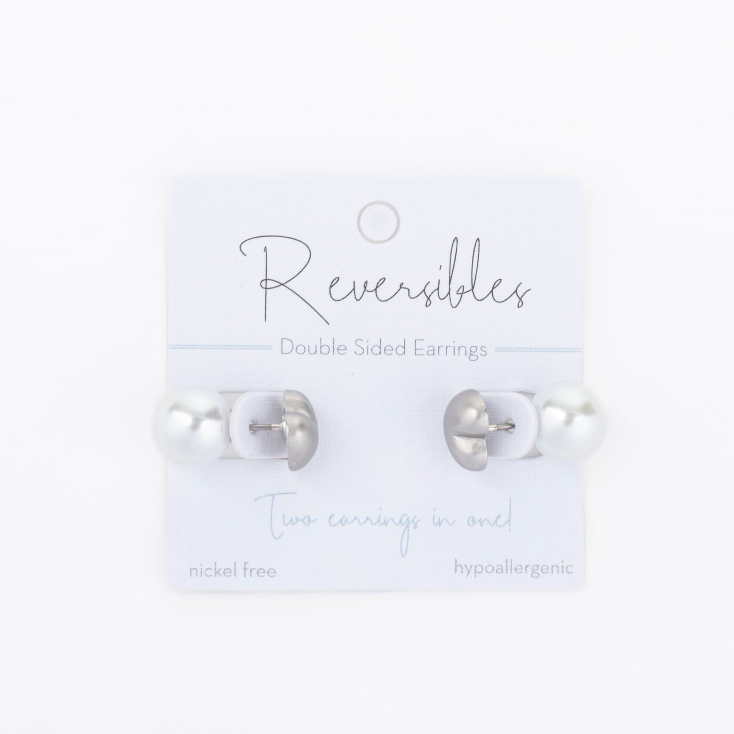 Heart & Pearl Reversible Earrings