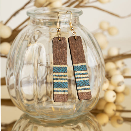 Samira Painted Bar Wood Earrings