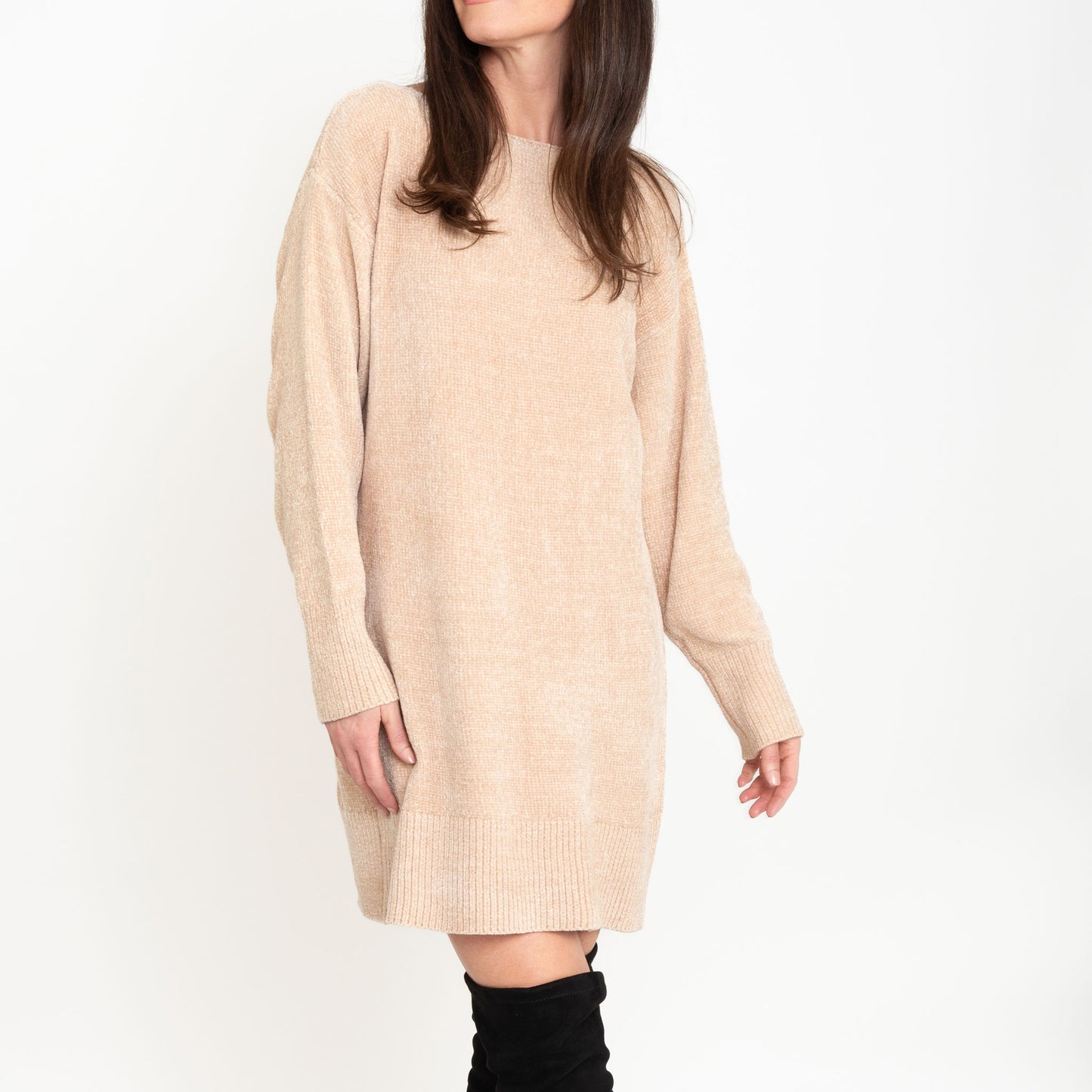 Piper Boatneck Chenille Sweater Dress