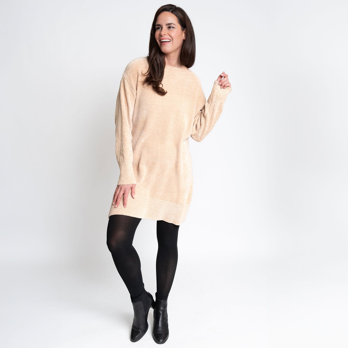 Piper Boatneck Chenille Sweater Dress