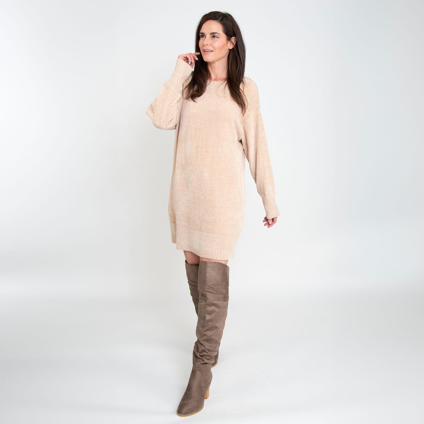 Piper Boatneck Chenille Sweater Dress