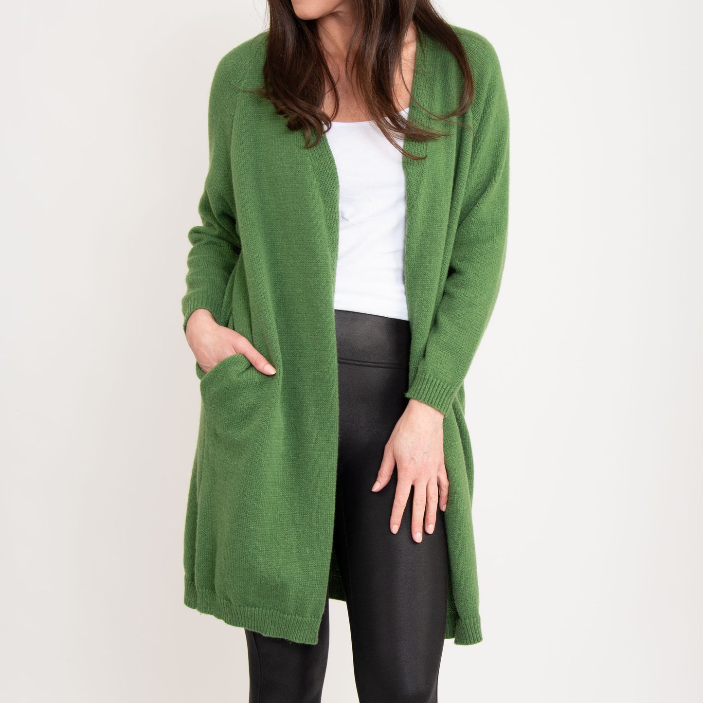 Madison Jade Knit Cardigan with Pockets