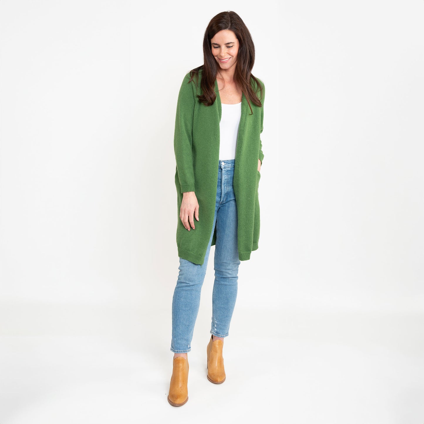 Madison Jade Knit Cardigan with Pockets