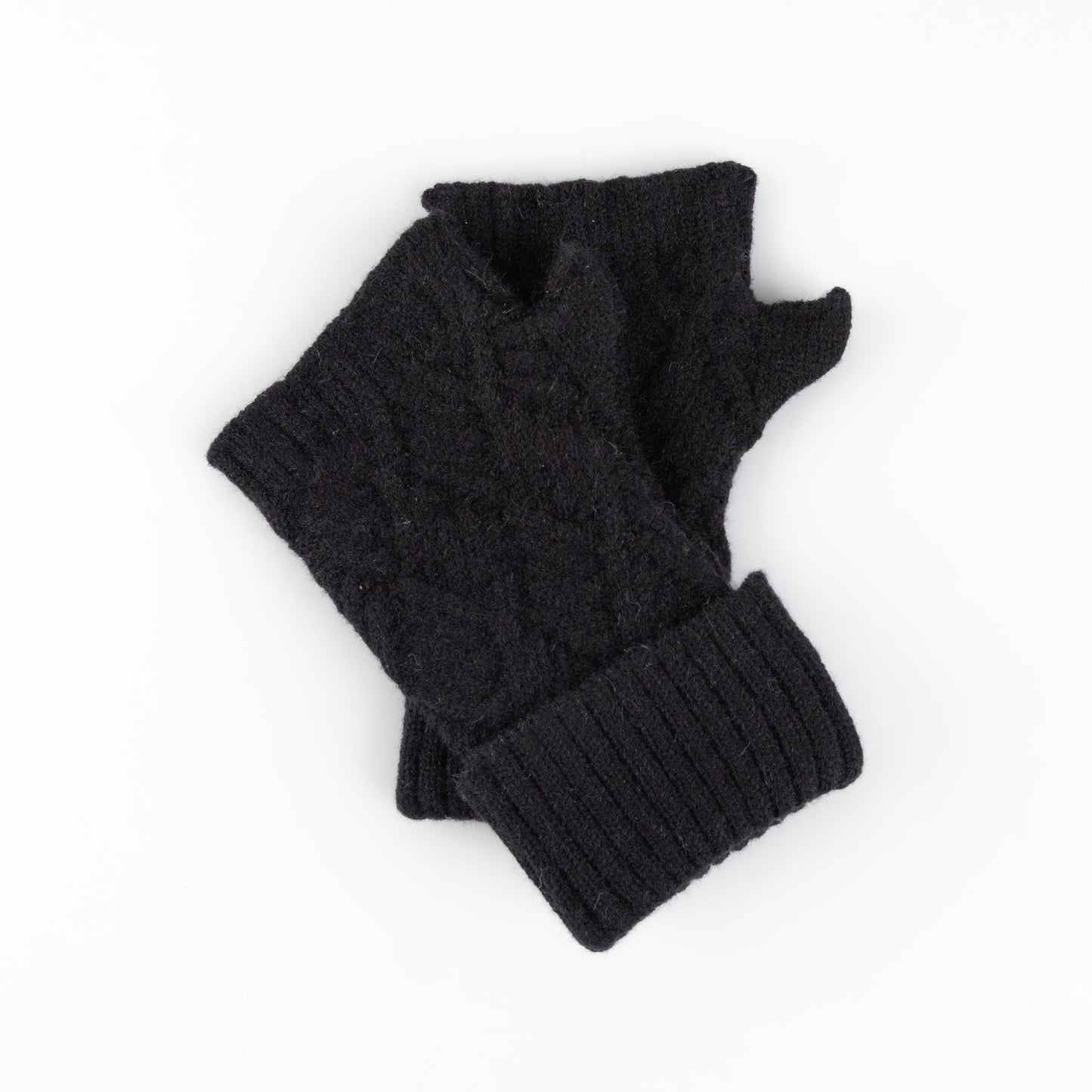 Kristen Herringbone Fingerless Gloves