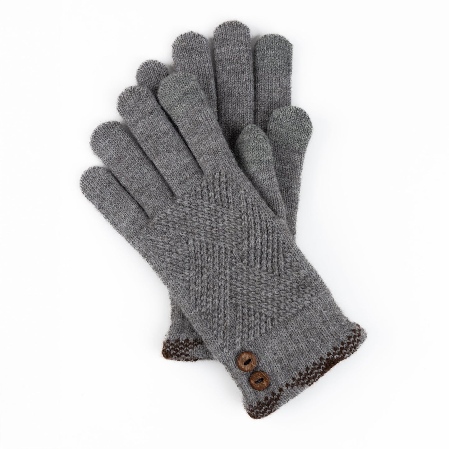 Jadie Plaid Cuff Knit Gloves