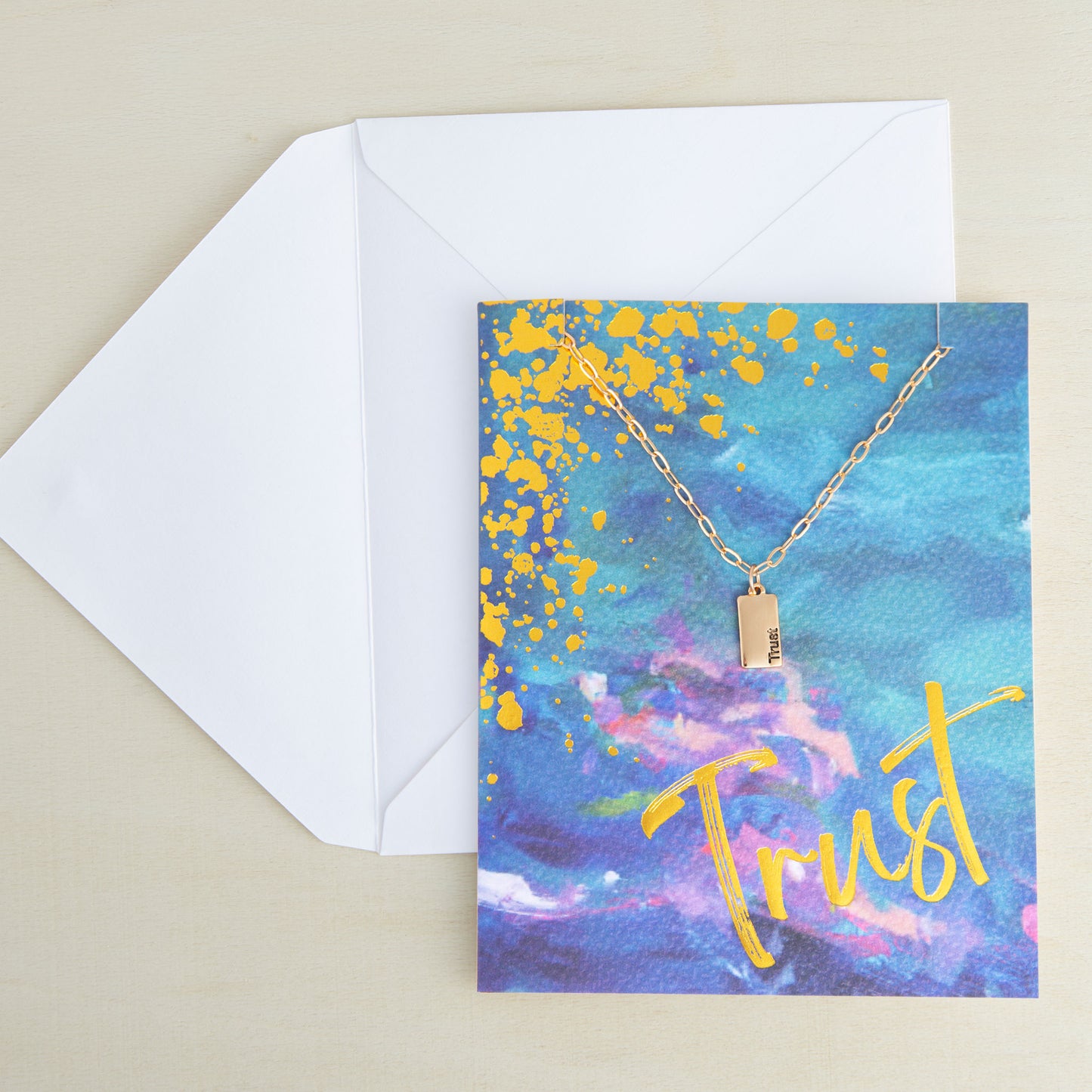 Amira Trust Greeting Card with Pendant Necklace