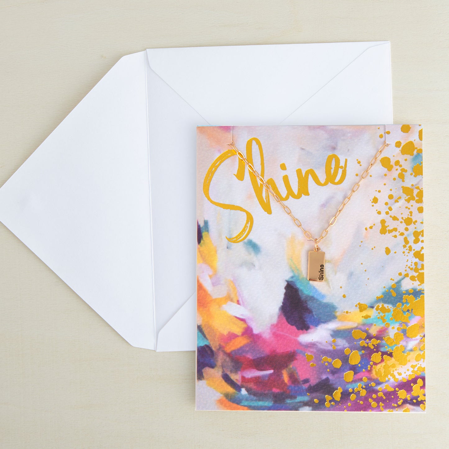 Amira Shine Greeting Card with Pendant Necklace