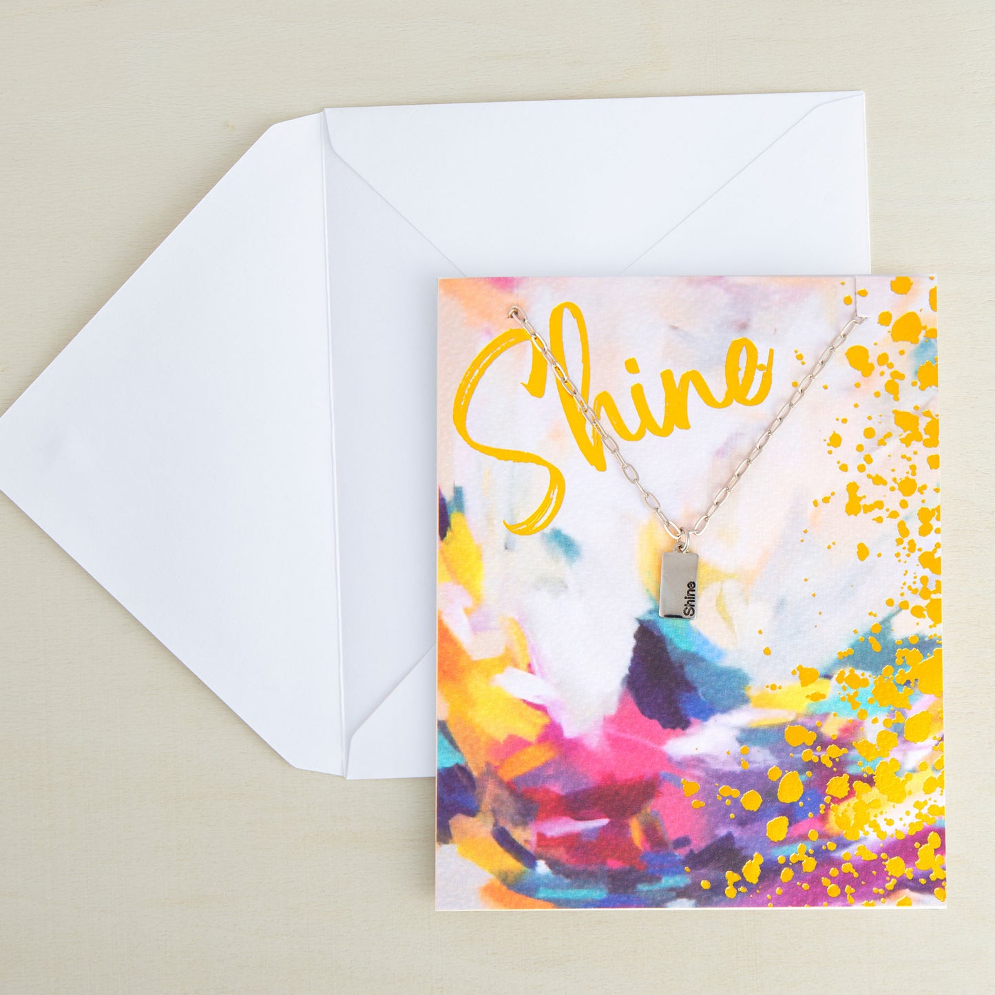 Amira Shine Greeting Card with Pendant Necklace