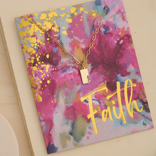 Amira Faith Greeting Card with Pendant Necklace