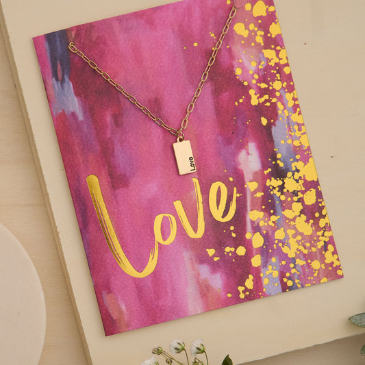 Amira Love Greeting Card with Pendant Necklace