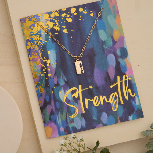 Amira Strength Greeting Card with Pendant Necklace