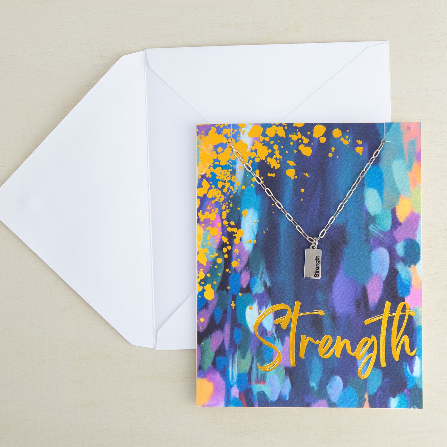 Amira Strength Greeting Card with Pendant Necklace